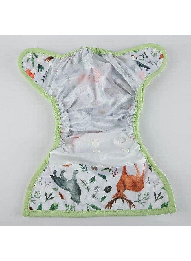 Baby Diaper Cover Nappy One Size 10Lbs To 36Lbs (Watercolour Animals)