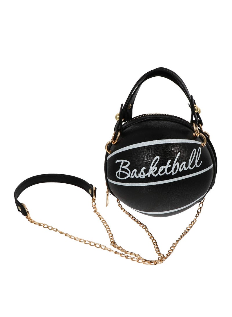Shoulder Bag Basketball Football Shaped Fashion Portable Handbag Novelty Purse Circle Shoulder Bag for Girls and Women