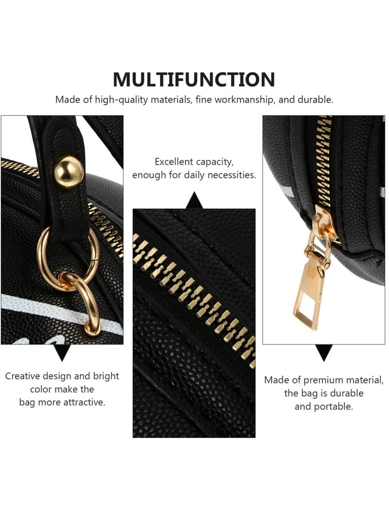 Shoulder Bag Basketball Football Shaped Fashion Portable Handbag Novelty Purse Circle Shoulder Bag for Girls and Women