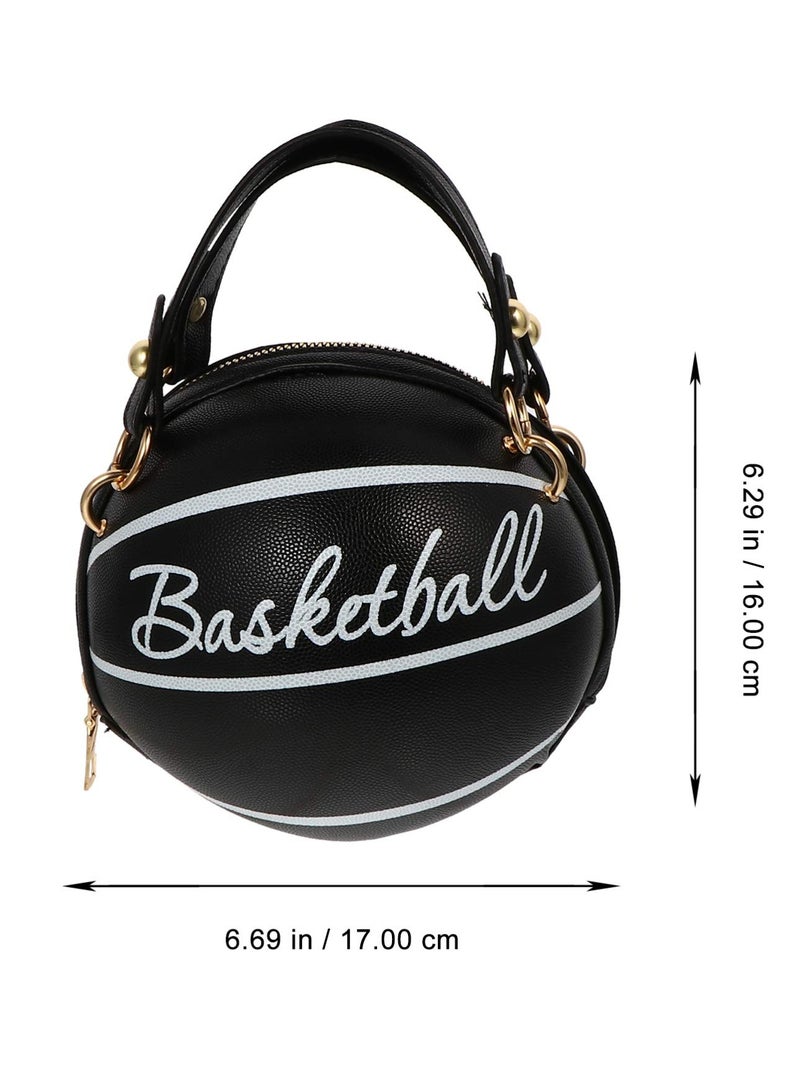Shoulder Bag Basketball Football Shaped Fashion Portable Handbag Novelty Purse Circle Shoulder Bag for Girls and Women