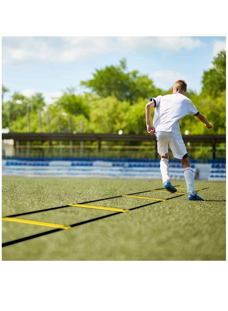 Agility Ladder, Footwork Speed Training Drill Ladder, Agility Training Speed 8 Rung 13ft for Soccer, Football, Sports Training, Speed Agility Flexibility Ladder with Carrying Bag