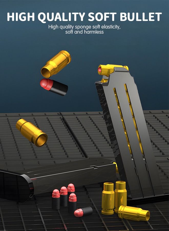 Soft Bullet Gun Toys 1911 Colt Foam Blasters Toy Pistol RoboCop Pattern, 30-PCs EVA Safety Foam Soft Bullet Darts, Shell Ejecting Shooting Games Educational Model Toys Gifts Guns Pistol