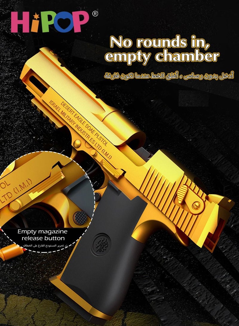 Desert Eagle Children's Toy Gun,Shell Ejecting Soft Bullet Gun Toy,With Automatic Loading,Pistol Toy for Kids