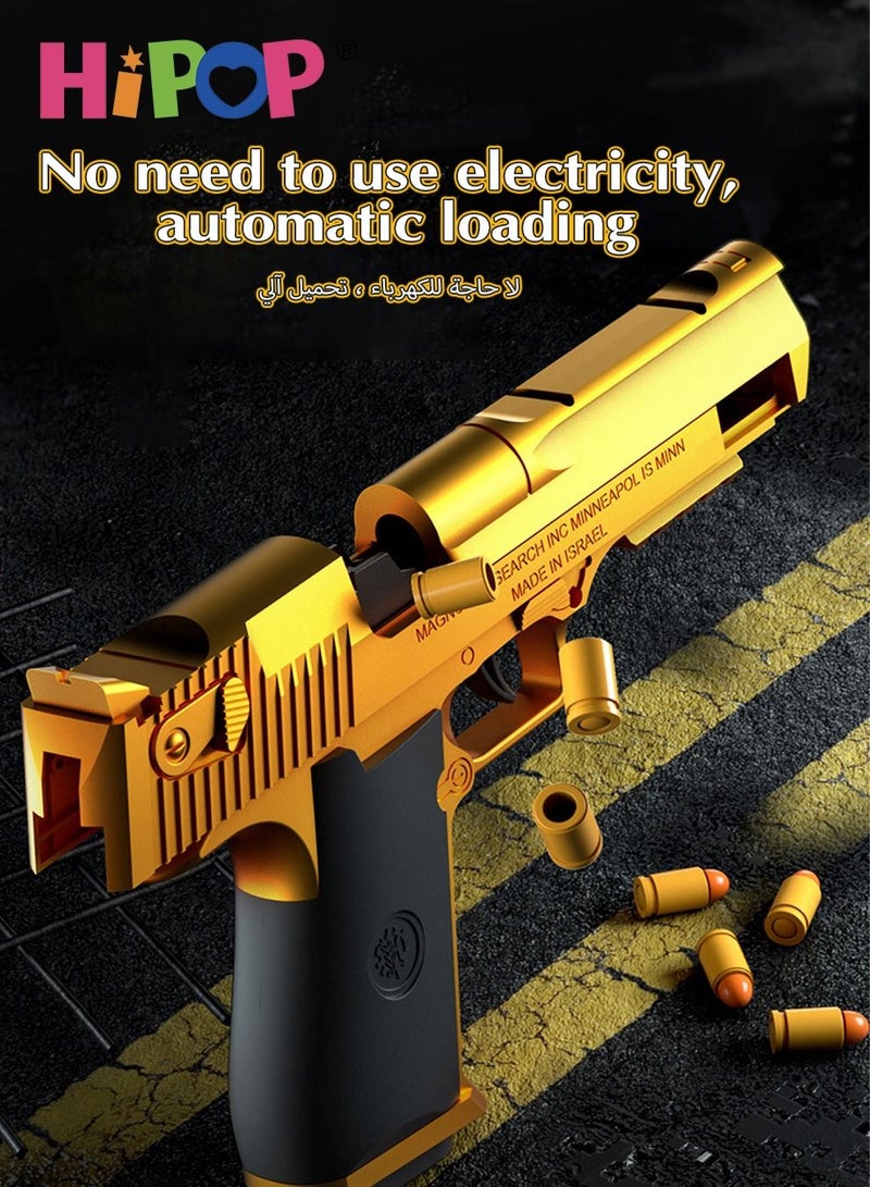 Desert Eagle Children's Toy Gun,Shell Ejecting Soft Bullet Gun Toy,With Automatic Loading,Pistol Toy for Kids