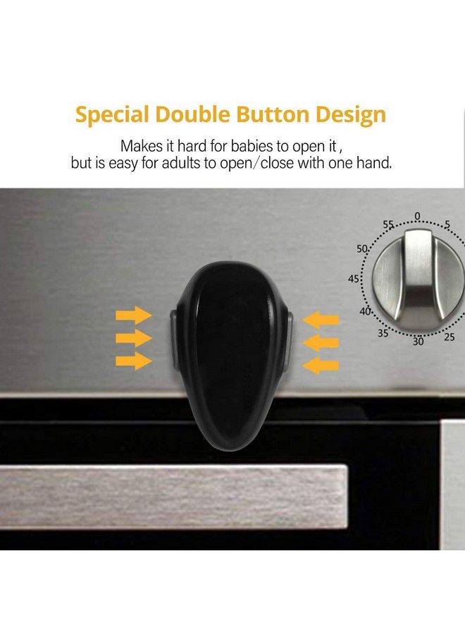 1 Packchildproof Oven Door Lock Oven Front Lock Easy To Install And Use Durable And Heatresistant Material No Tools Need Or Drill (Black)