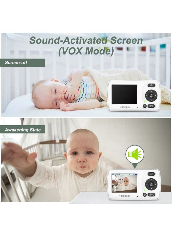 Monitor With Camera And Audio 1000Ft Long Range Video Baby Monitorno Wifi Night Vision Vox Modepower Saving 2.4’’ Portable Travel Screen Baby Safety Camera For Baby/Pet Plug & Play