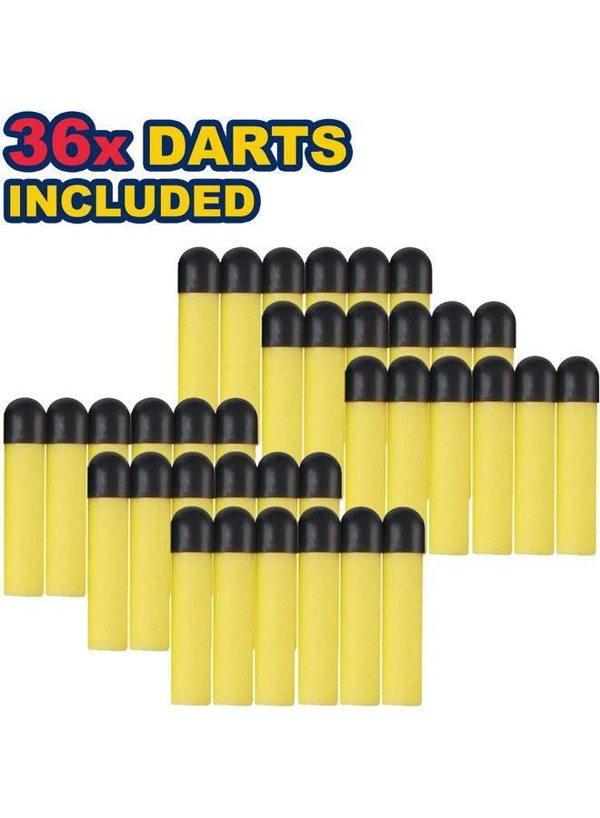 6 Pack Mini Foam Dartfiring Blasters Micro Toy Guns With 36 Darts Multi Pack Nerf Compatible Bulk Party Favors Supplies For Kids