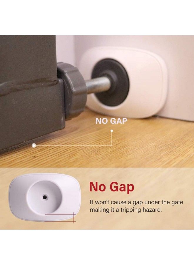 Safety Baby Gate Wall Protector Wall Saver For Pressure Mounted Gate Protect Walls/Baseboard/Stairs/Door Frame/Doorways Work On Pet & Dog Gates Easy To Install (White 4 Pack)