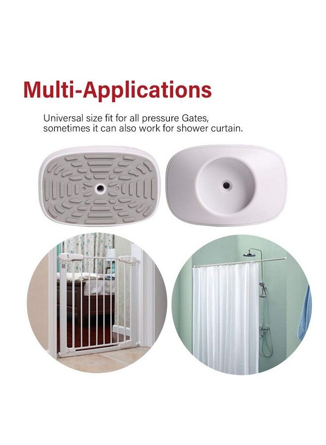 Safety Baby Gate Wall Protector Wall Saver For Pressure Mounted Gate Protect Walls/Baseboard/Stairs/Door Frame/Doorways Work On Pet & Dog Gates Easy To Install (White 4 Pack)