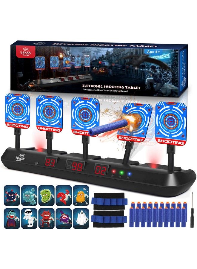 Shooting Targets For Nerf 5 Targets Shooting Games For Kids Digital Scoring Nerf Guns Target Gifts For 5 6 7 8 9 10 Year Old Boy