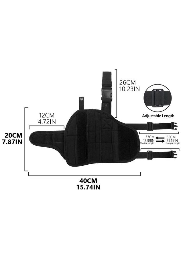 Adjustable Tactical Leg Holster Compatible For Nerf Elite Series Blaster(Black)