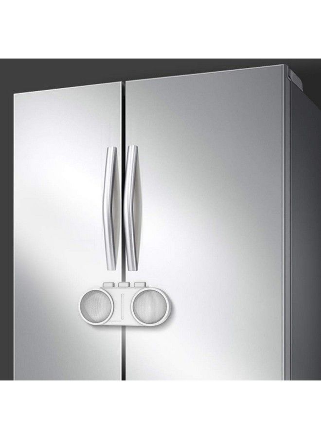 Baby Safety French Fridge Door Lock Freezer Refrigerator Lock Cabinet Cupboard Lock For Childproof & Pet Proofing Easy To Install And Use 3M Adhesive No Tools Need Or Drill (White)