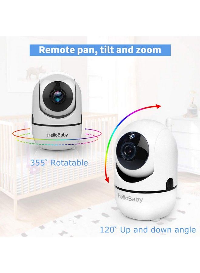 Video Baby Monitor With Remote Camera Pantiltzoom 3.2 Color Lcd Screen Infrared Night Vision Temperature Display Lullaby Two Way Audio