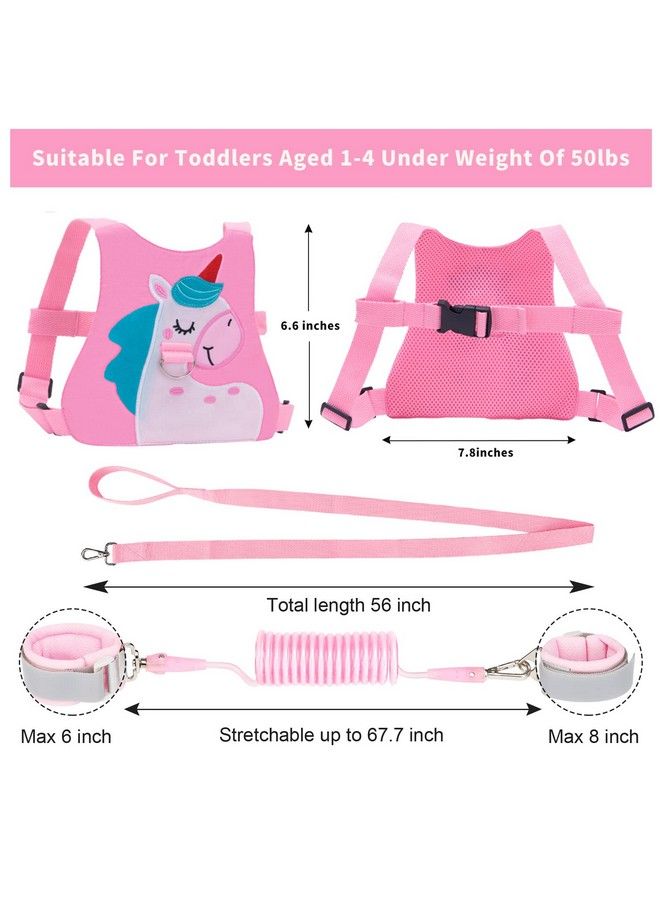 Toddler Harness Leash With Anti Lost Wrist Link Accmor Cute Unicorn Kids Harness Children Leash For Outdoor Travel Adorable Baby Anti Lost Leash Walking Wristband Assistant Strap Keep Babies Close