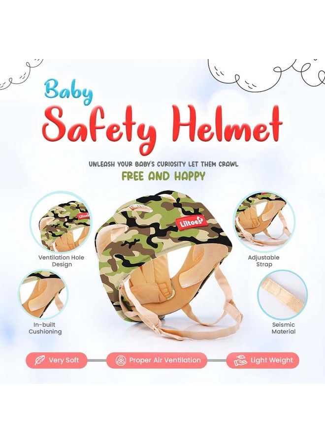 Baby Head Protector For Safety Of Kids 6M To 3 Yearsbaby Safety Helmet With Proper Air Ventilation & Corner Guard Protection (Badger Camouflage)