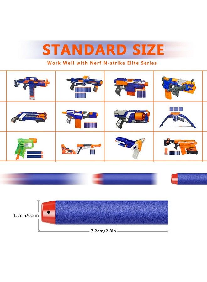 Coodoo Compatible Darts 1000 Pcs Refill Pack Bullets For Nerf N Strike Elite Series Blasters Toy Gun Blue With Storage Bag