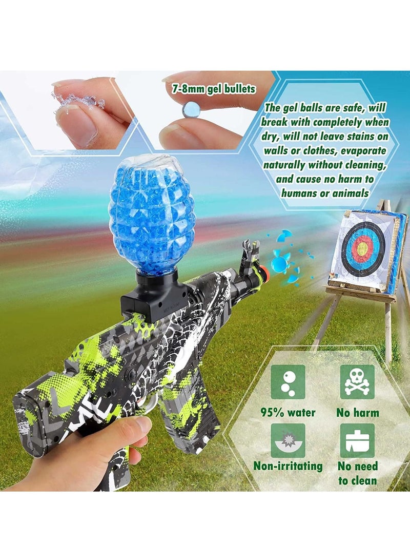 Electric Gel Gun Water Bead Gun AKM-47 Automatic Water Bullet Shooter Toy Gun for Adults