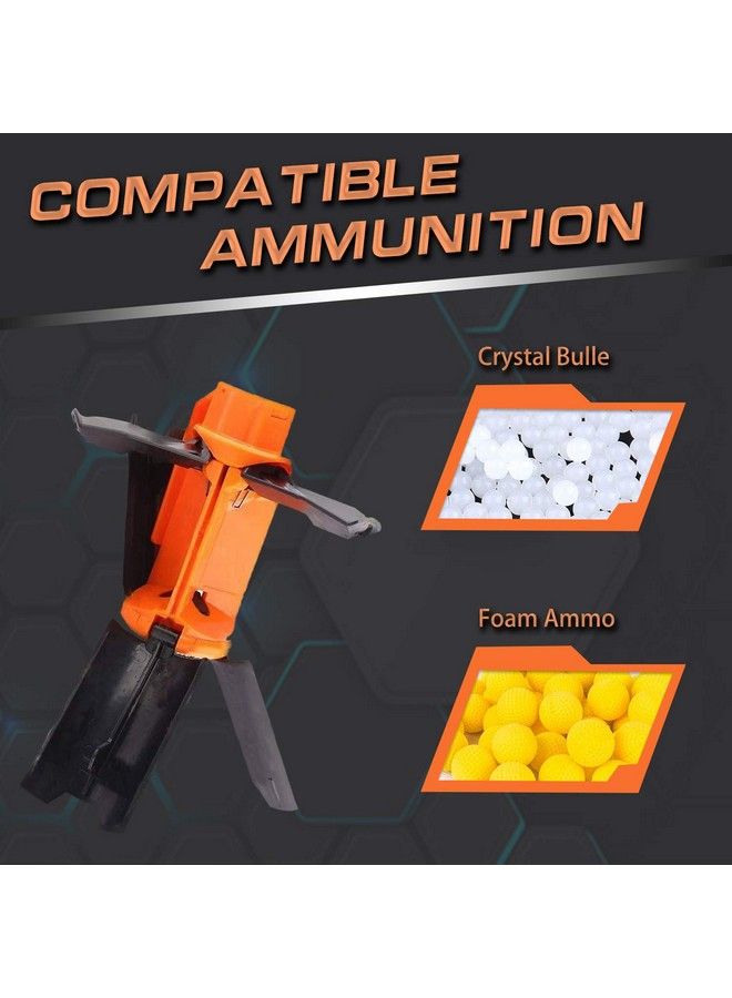 Cs Plastic Tactical Toy Tactical Plastic Modified Crystal Water Bullet Toy With 60Pcs Rounds Refill Bullet Balls Ammo (Orange)