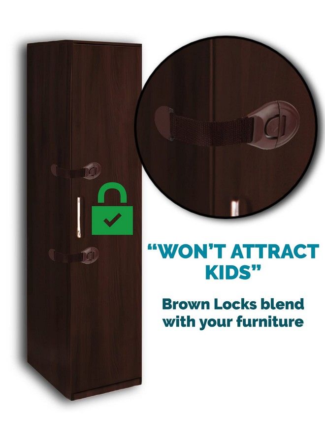 Furniture Safety Locks For Kids (6 Locks Brown) (Made In India)