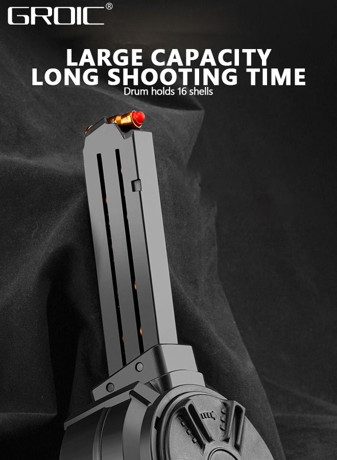 Soft Bullet Toy Guns, Glock Continuous Shell Throwing Soft Gun Toy, Toy Foam Blasting Gun, Shooting Games Machine Gun Toys Pistol Toys for Kids Soft Bullet Gun with Eva Soft Bullet, Goggles