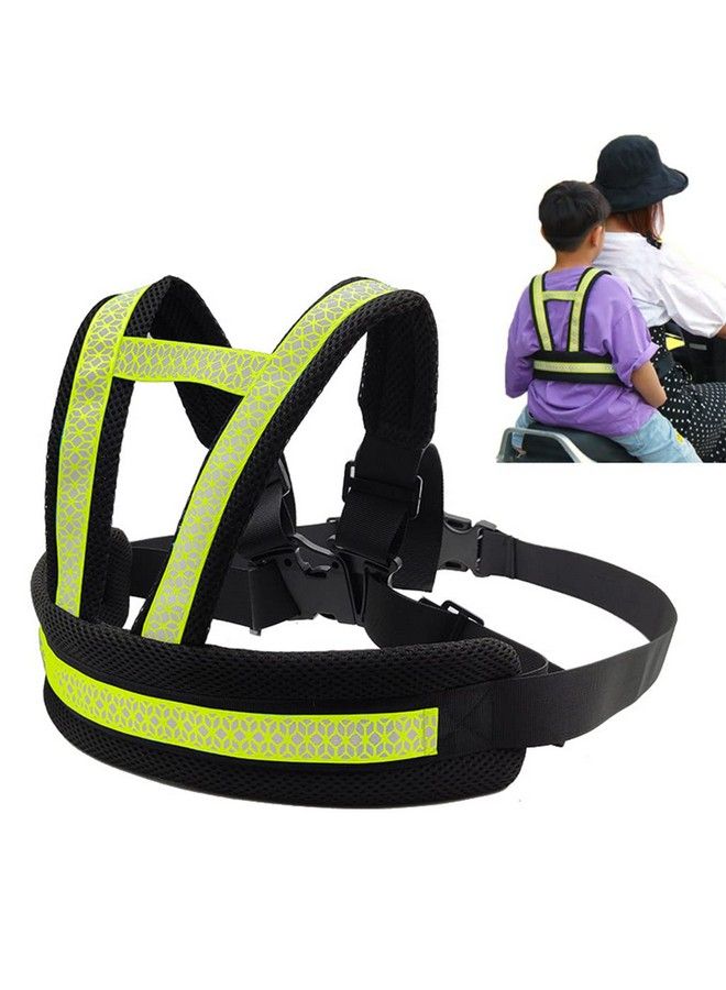 Kids Safety Belt For Two Wheeler With Reflective Strips Portable Seat Belt Children Motorcycle Harness For Motorcycle Bike Adjustable Safety Harness For Kids Ride Strap (212Years)