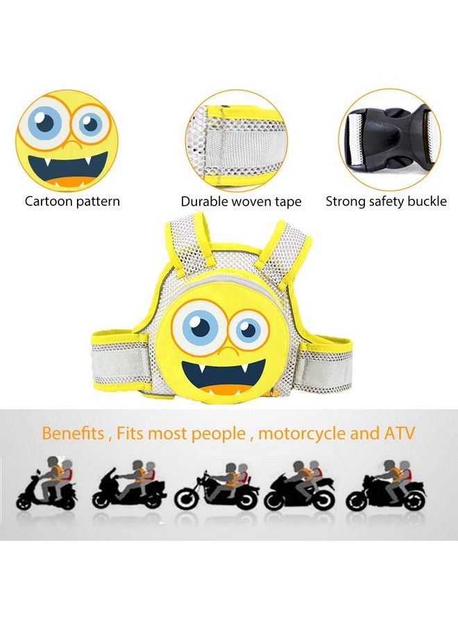 Kids Safety Belt For Two Wheeler With Detachable Storage Bag Portable Seat Belt Children Motorcycle Harness For Motorcycle Bike Adjustable Safety Harness For Boys Girls (212Years)