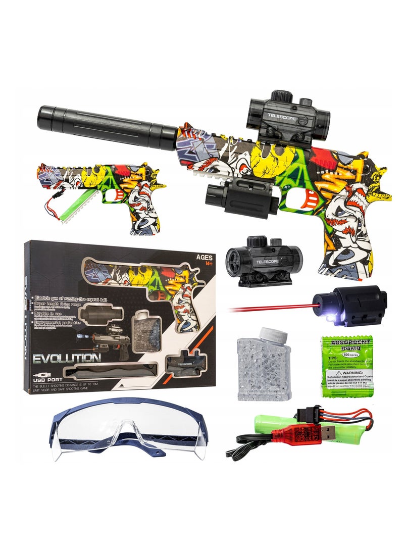 Electric Gel Ball Blaster Rechargeable & Automatic Pistol High-Powered Water Bead Shooter for Outdoor Fun