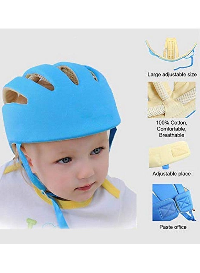 Baby Safety Helmet (Blue 1) And Door Stopper (5 Pcs)