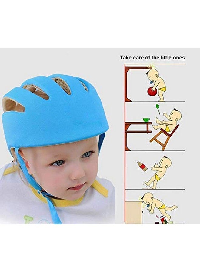 Baby Safety Helmet (Blue 1) And Door Stopper (5 Pcs)