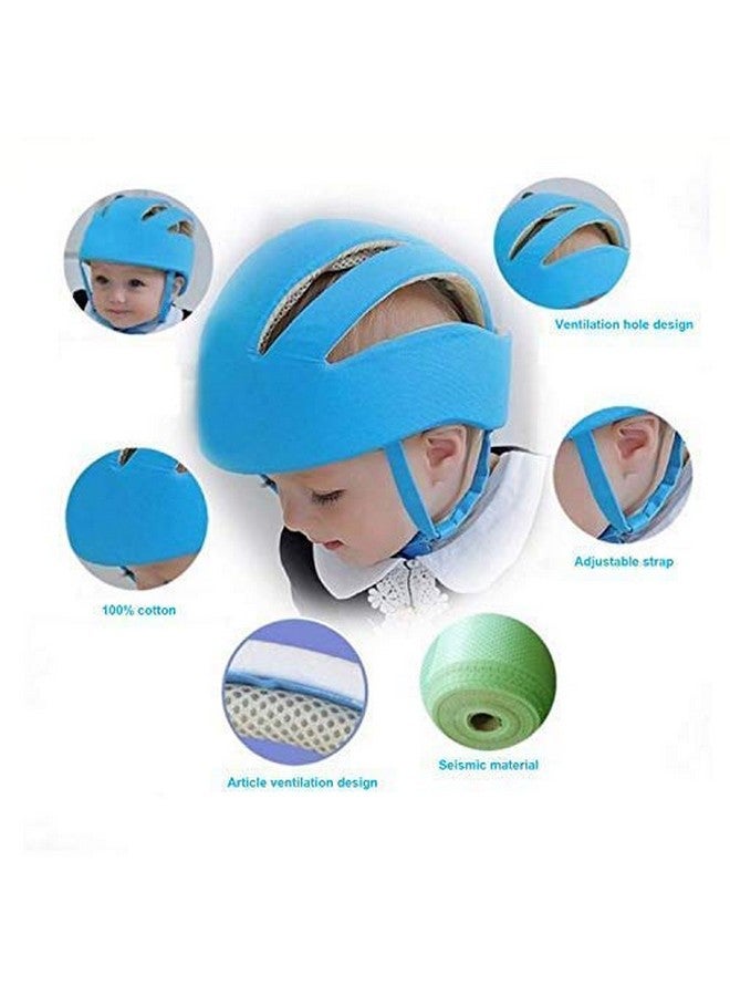 Baby Safety Helmet (Blue 1) And Door Stopper (5 Pcs)