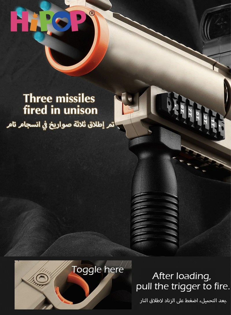 Toys Gun for Kids,Grenade Launcher Gun Toy,Safe Soft Bullet,Kids Eeducational Model Gun Toy