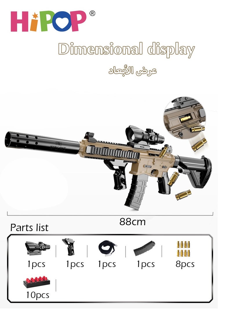 M416 Electric Toys Gun for Kids,Gun Toy with Shell Throwing Function,Manual and Electric Dual Mode,Safe Soft Bullet,Kids Educational Model Gun Toy and No Harm