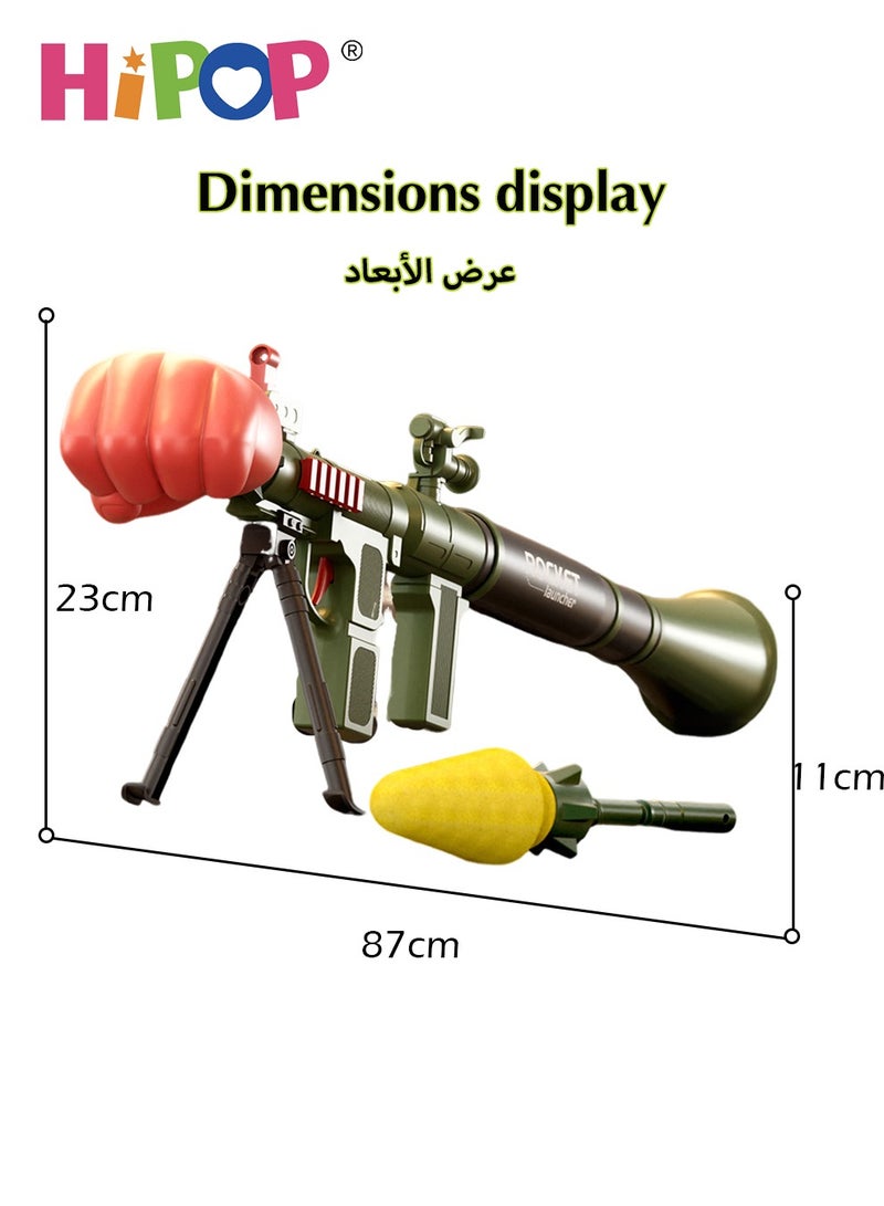 RPG Toys Gun for Kids,Rocket Launcher Gun Toy,Safe Soft Bullet,Kids Eeducational Model Gun Toy