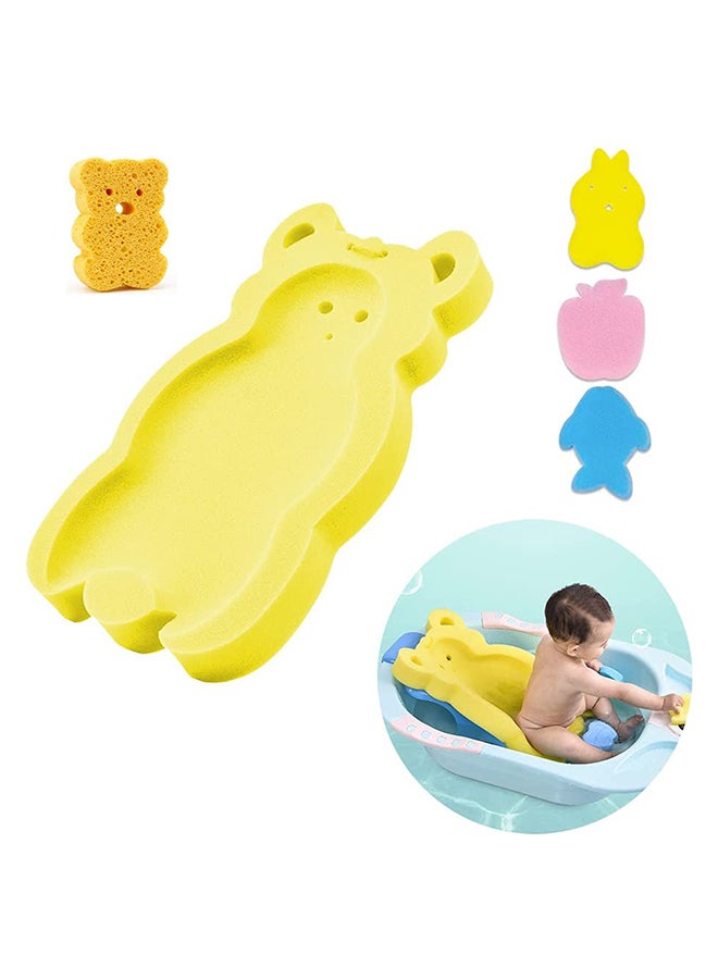 Bear Shaped Anti Slip Baby Comfortable Cushioned Sponge Safety Bath Mat