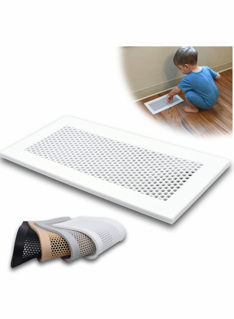 Baby Proofing Vent Cover for Home Floor Soft Silicone Child Proof Air Catches Small Items Prevents Creepy Crawlies, Safety Product Fits Registers