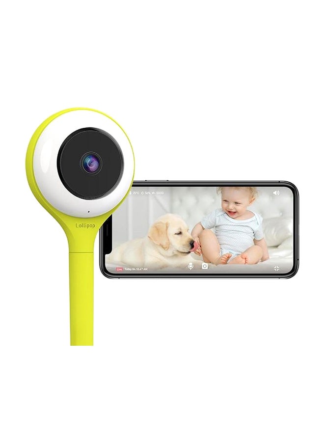 Smart Wifi Baby Camera - Baby Monitor With True Crying And Noise Detection - With Video, Audio 2-Way Talk Back, Crossing Detection, Sleep Tracking, Breathing Monitoring, Infrared Night Vision - Pistachio