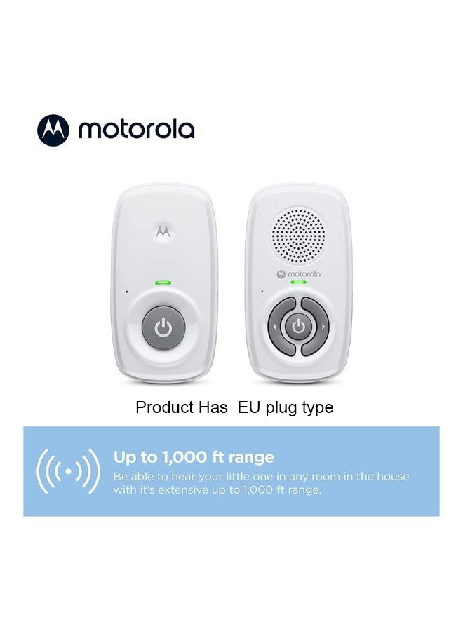 Motorola Nursery Digital Audio Baby Monitor with High Sensitivity Microphone for Infants/Kids-White