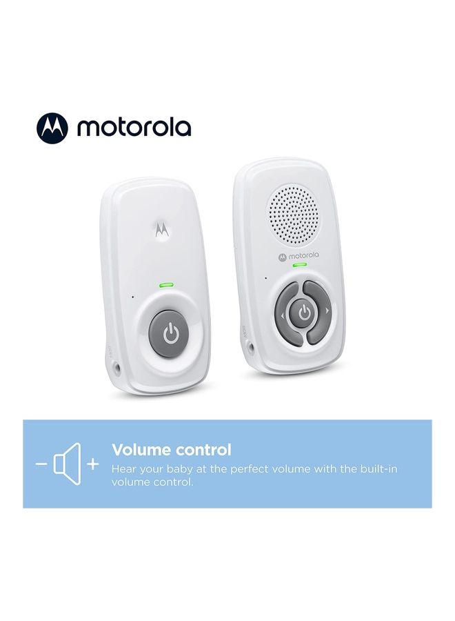 Motorola Nursery Digital Audio Baby Monitor with High Sensitivity Microphone for Infants/Kids-White