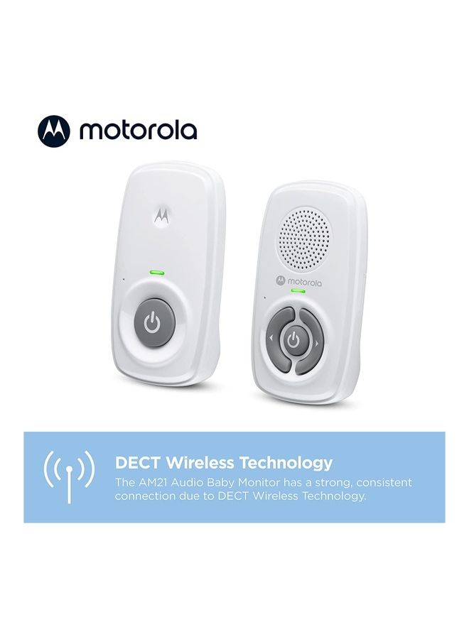 Motorola Nursery Digital Audio Baby Monitor with High Sensitivity Microphone for Infants/Kids-White