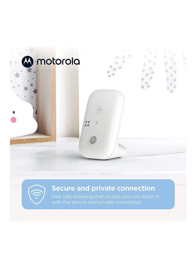 Audio Baby Monitor - Up To 300 Meter Range, Secure And Private Connection, High-Sensitivity Mic, Volume Control, Alert Detection Light, Portable Parent Unit (Outlet or AAA Battery - NOT Included)