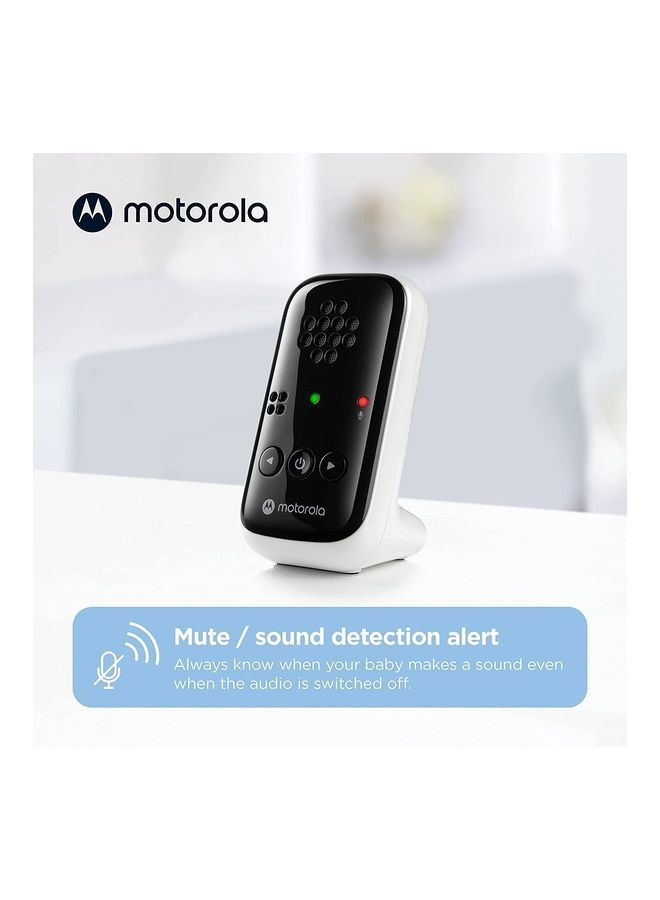 Audio Baby Monitor - Up To 300 Meter Range, Secure And Private Connection, High-Sensitivity Mic, Volume Control, Alert Detection Light, Portable Parent Unit (Outlet or AAA Battery - NOT Included)