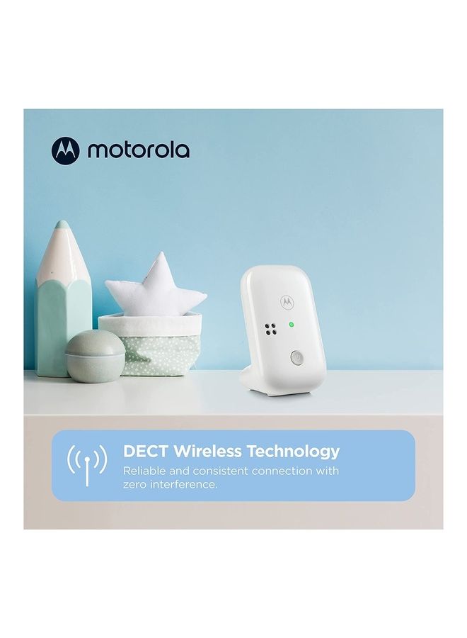 Audio Baby Monitor - Up To 300 Meter Range, Secure And Private Connection, High-Sensitivity Mic, Volume Control, Alert Detection Light, Portable Parent Unit (Outlet or AAA Battery - NOT Included)