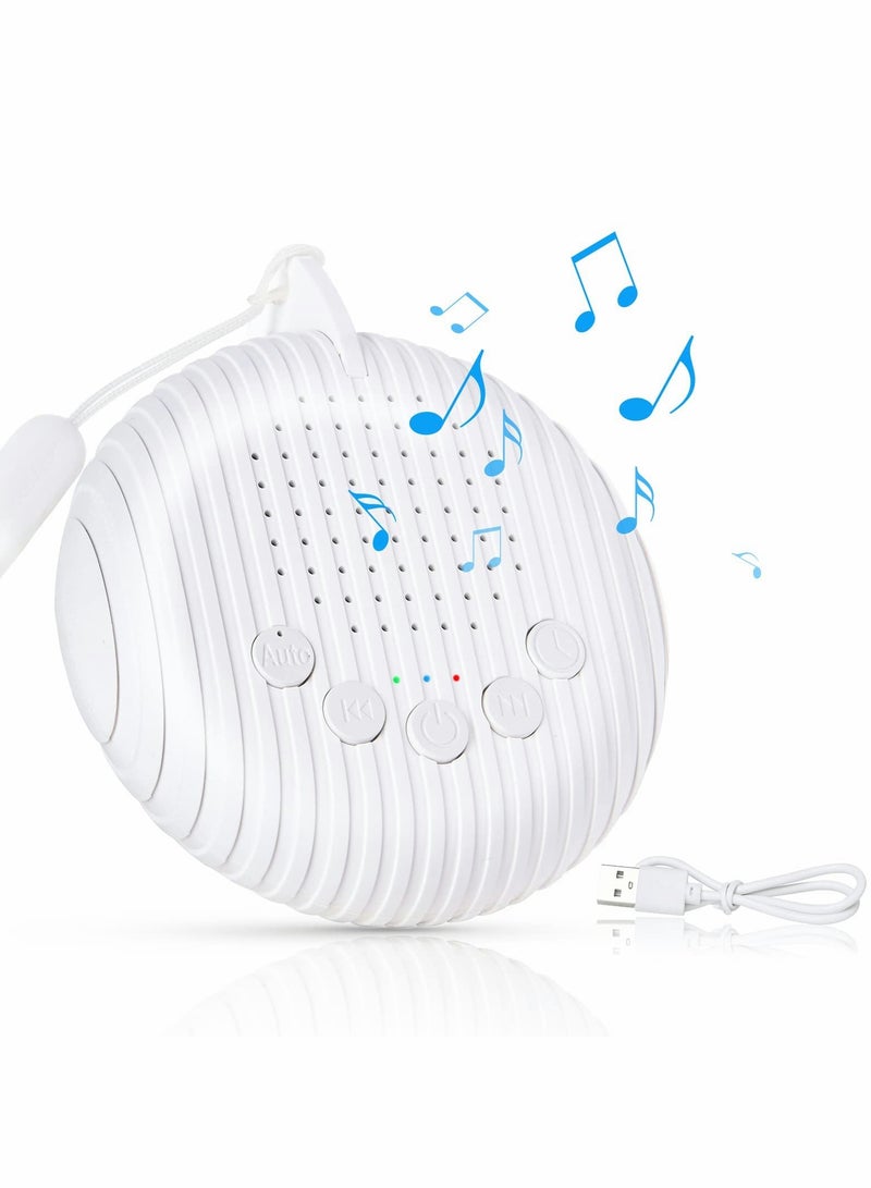 White Noise Machine, Sleep Sound Machine with 10 Soothing Nature Sounds Therapy Portable, Mini Sound Machine for Baby Kids Adults, USB Rechargeable Baby Sleep Machine with 3 Timer Memory Functions