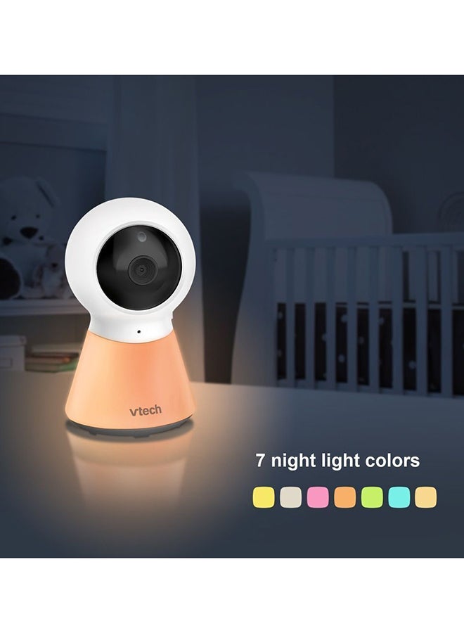 Smart Wi Fi 1080P Video Baby Monitor System With 5 In. Display Night Light And Remote Access - White