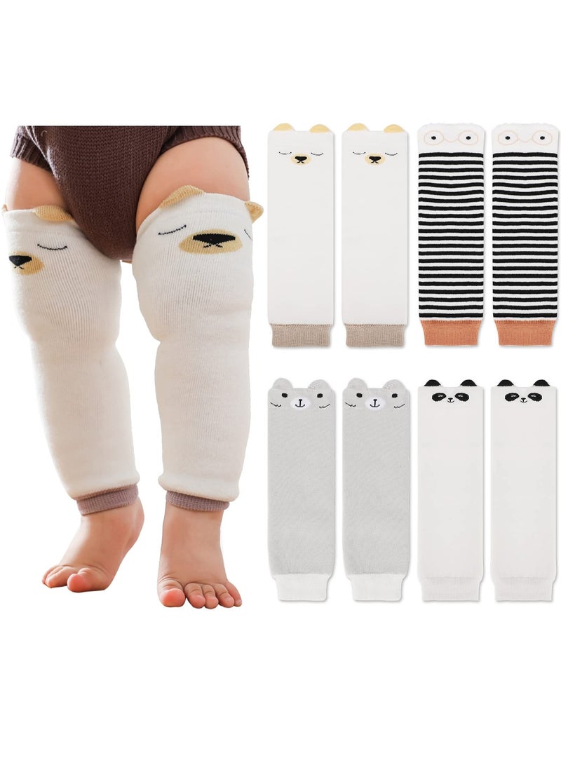 Toddler Baby Leg Warmers, Cute Animal Pattern Long Legwarmers Knee Socks Knee Protector Leg Sleeves for Baby Kids Toddlers Girl and Boy 0-5 Years, Best Infant Gift, One Size, Pack of 4