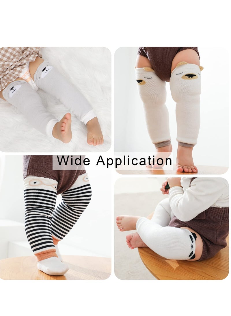 Toddler Baby Leg Warmers, Cute Animal Pattern Long Legwarmers Knee Socks Knee Protector Leg Sleeves for Baby Kids Toddlers Girl and Boy 0-5 Years, Best Infant Gift, One Size, Pack of 4