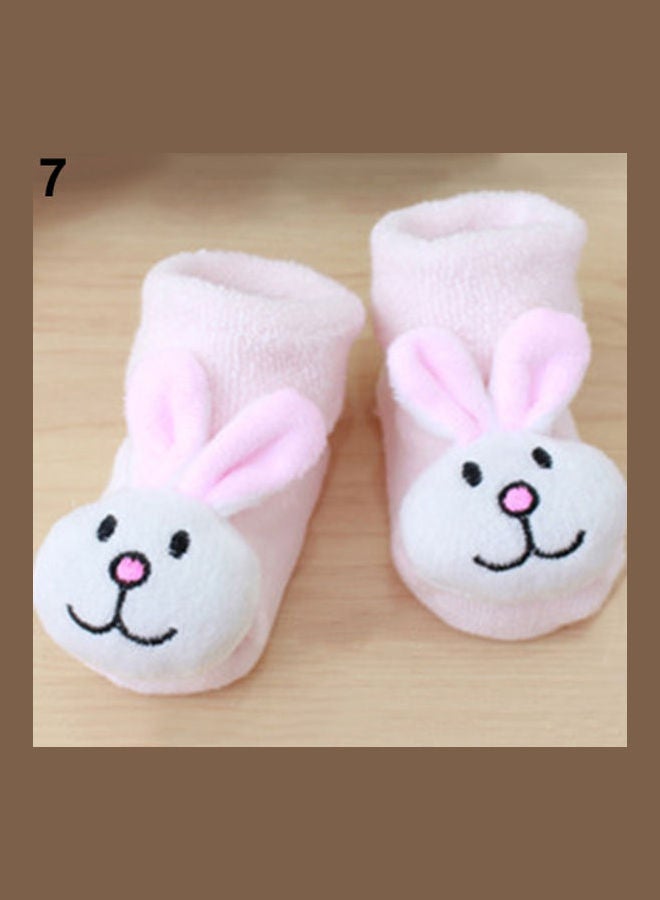 Animal Cartoon Slippers 07-Pink Rabbit