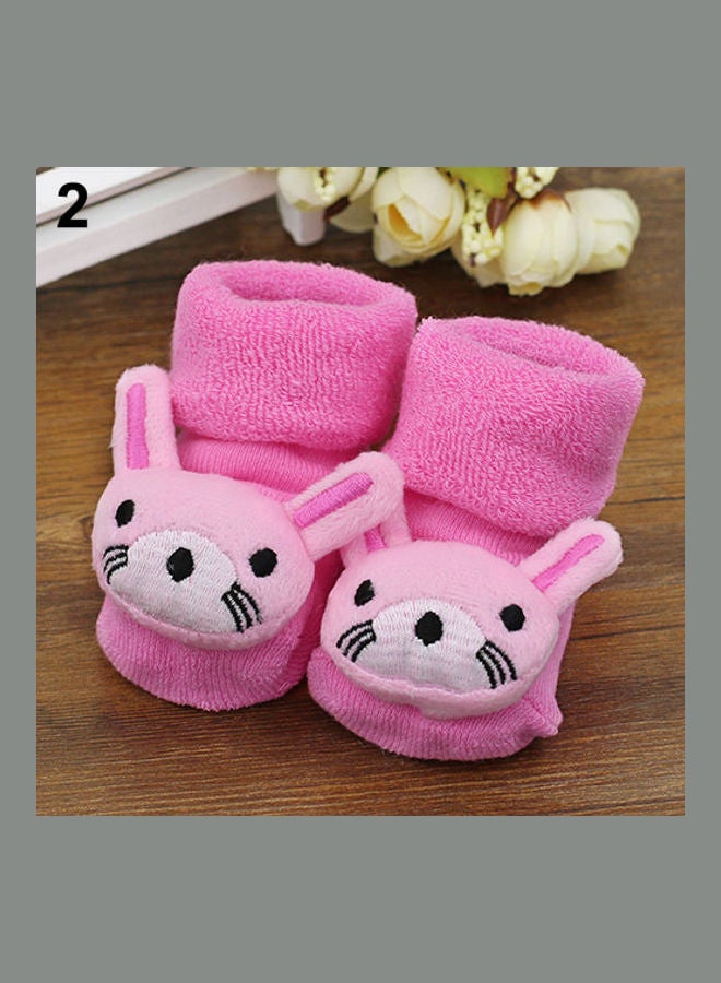 Animal Cartoon Slippers 07-Pink Rabbit