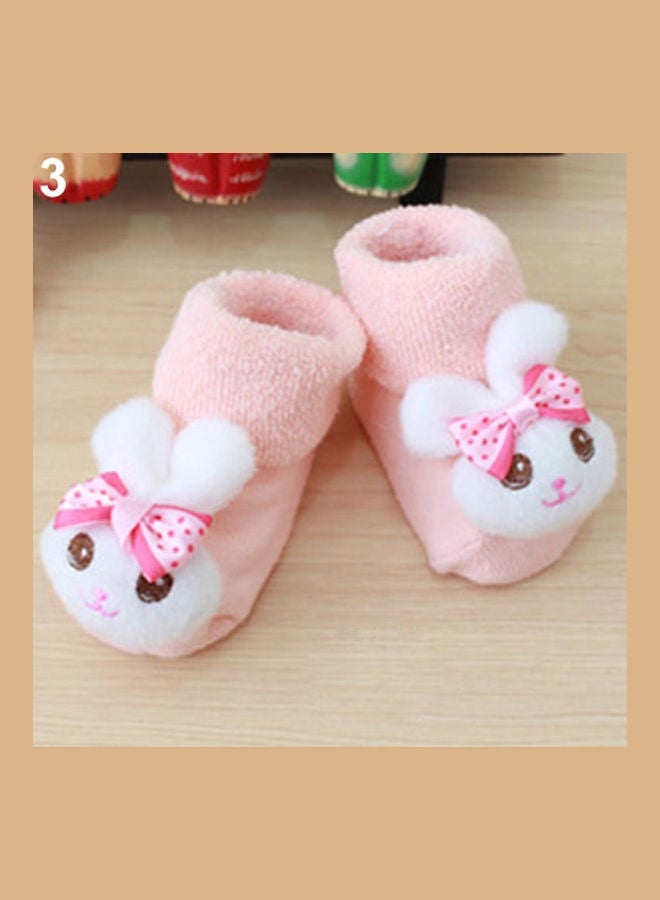 Animal Cartoon Slippers 07-Pink Rabbit