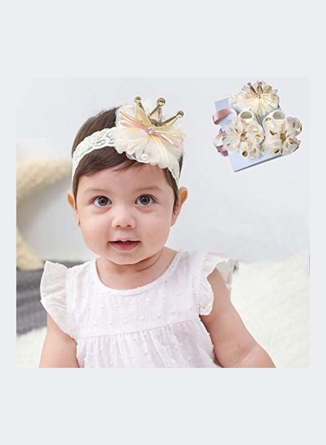 2-Piece Princess Floor Socks And Head Band Set Multicolour